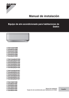 CTXA-AW, FTXA-AW, CTXA-AS, CTXA-BS, FTXA-AS, FTXA-BS, CTXA-AT, CTXA-BT, FTXA-AT, FTXA-BT, CTXA-BB, FTXA-BB_3PES482320-7P_2019_06_Installation manual_Spanish download
